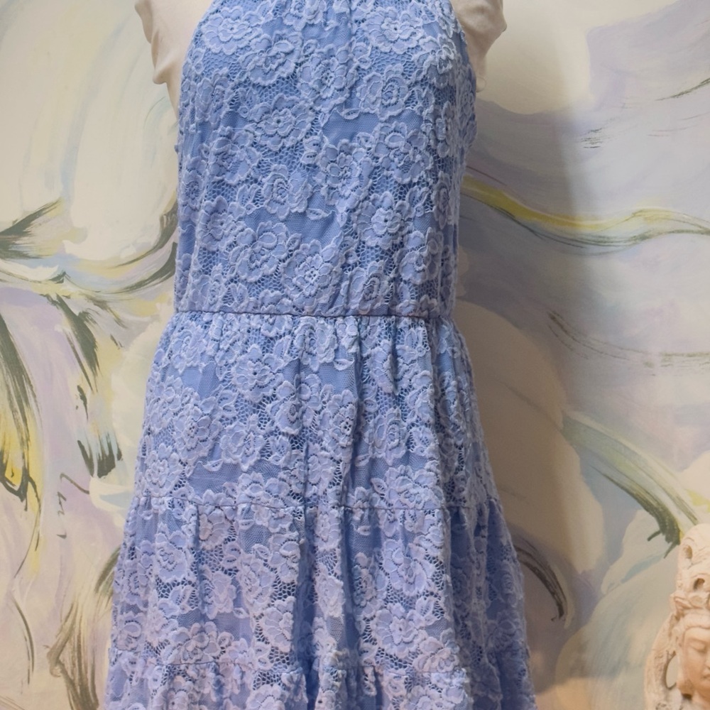 As U Wish Blue Halter Sundress for Weddings